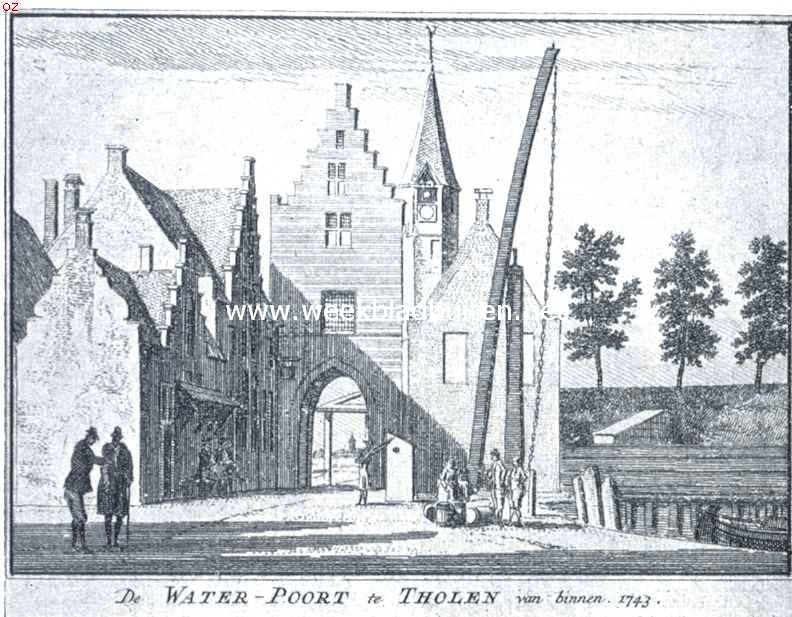 De stad Tholen. De Waterpoort, afgebroken in 1815