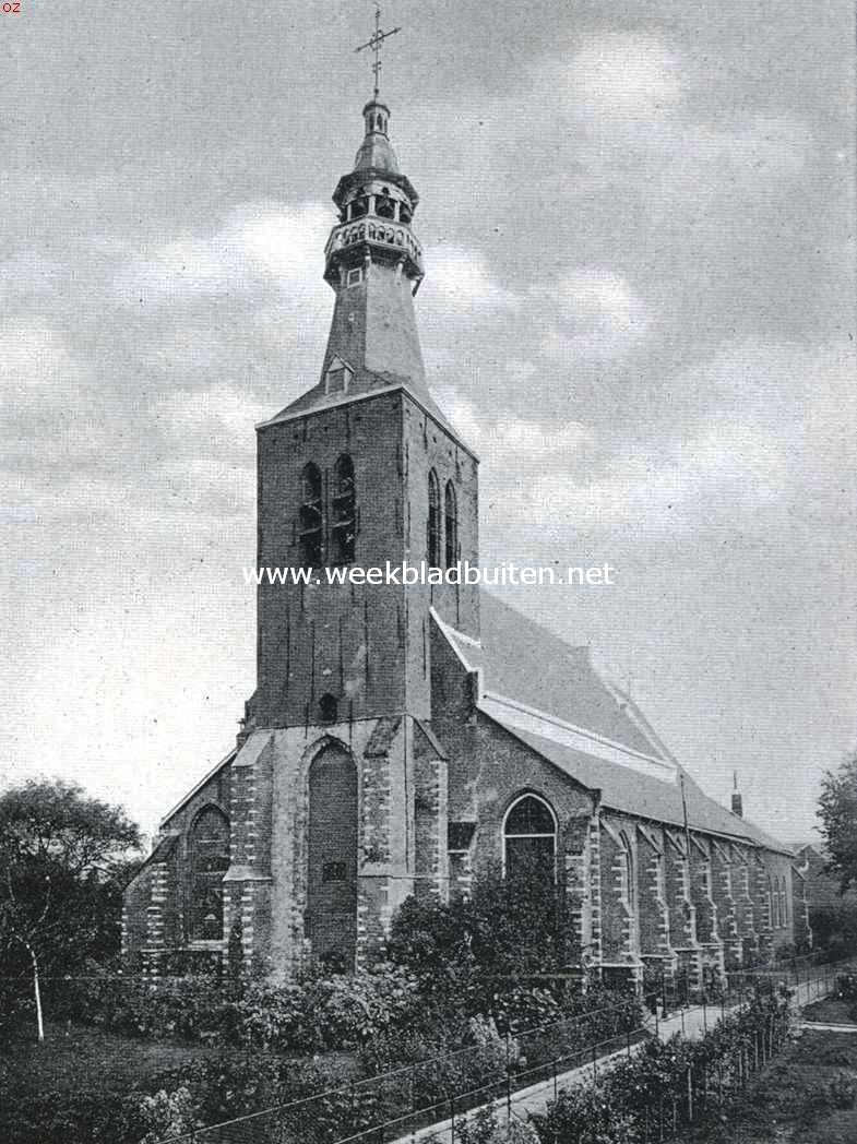 De stad Tholen. Kerk te St. Maartensdijk, waar het huwelijk van Jacoba van Beieren met Frank van Borselen gesloten werd