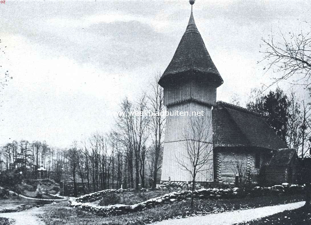 Het Eerste Duitsche Openlucht-Museum. Oost-Pruisische dorpskerk met kerkhof