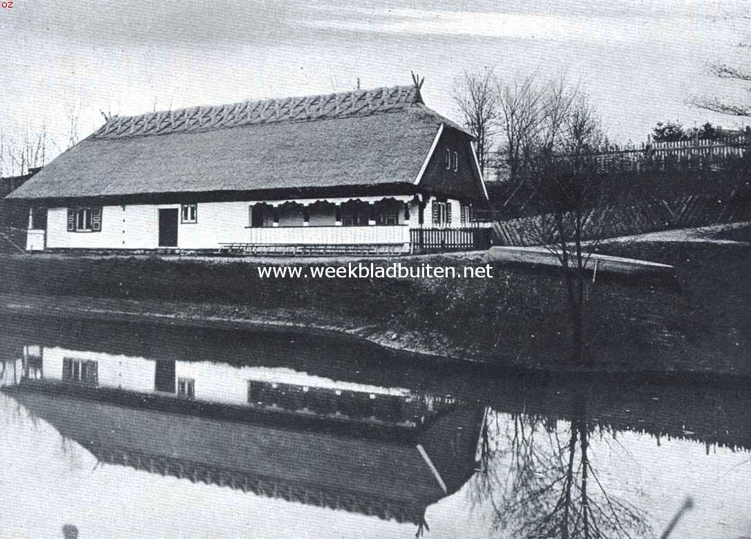Het Eerste Duitsche Openlucht-Museum. Lithauensch visschershuis aan den waterkant