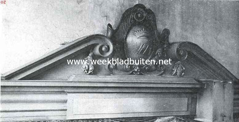 Het Huis te Rhoon. De oude schouw in de keuken