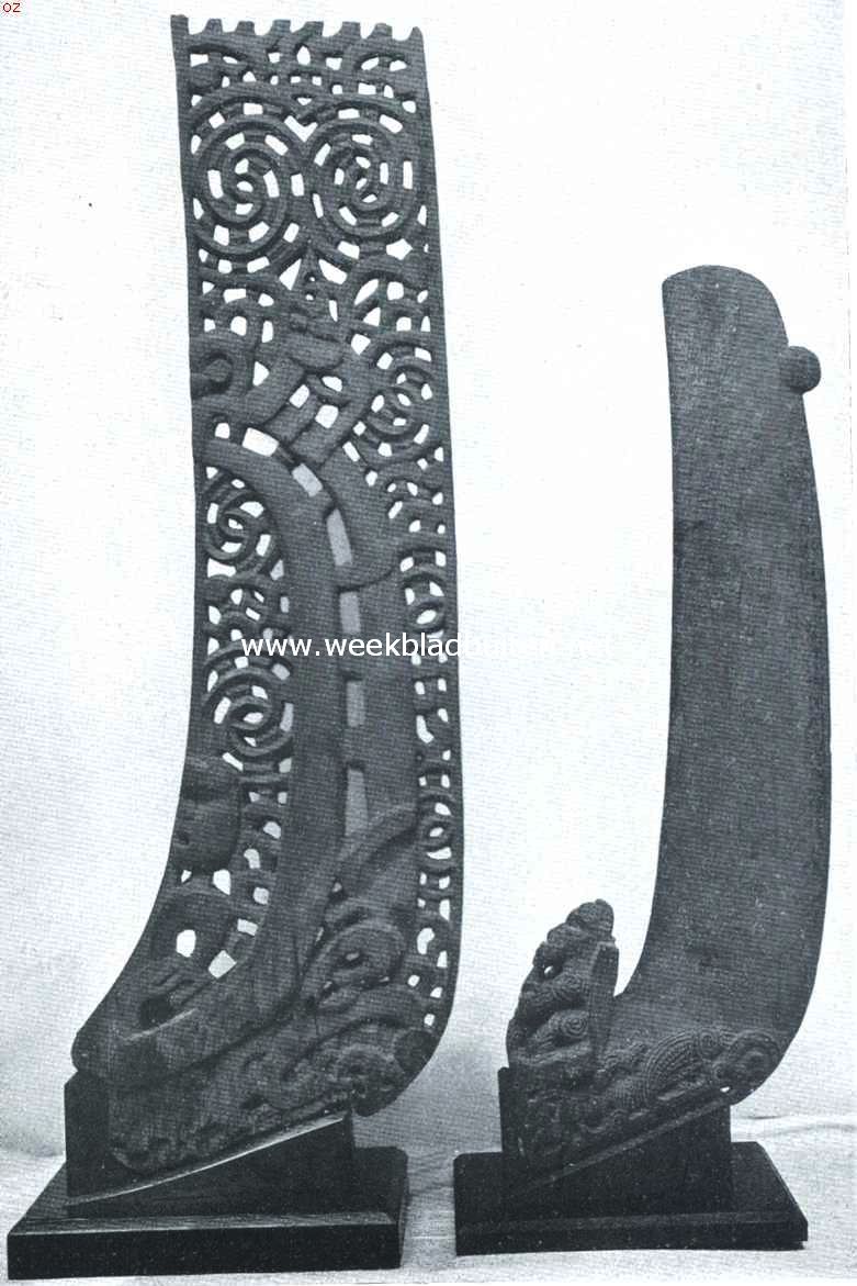 Maori-kunst. Achtersteven versieringen