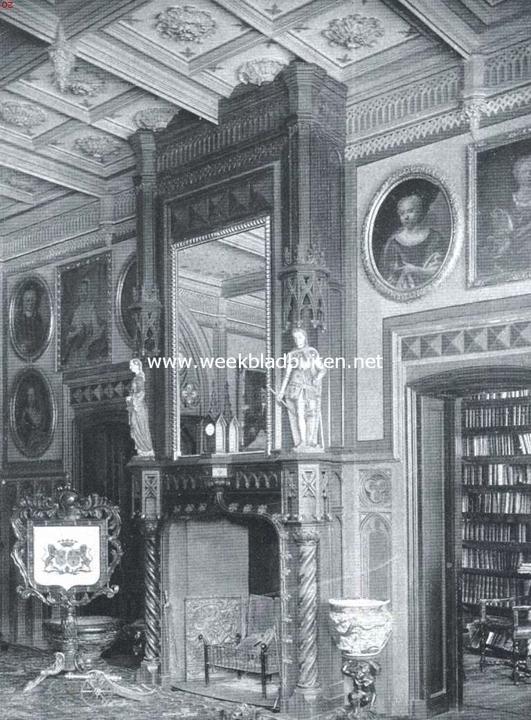 De Ekenstein. Schoorsteen in de Gothische zaal