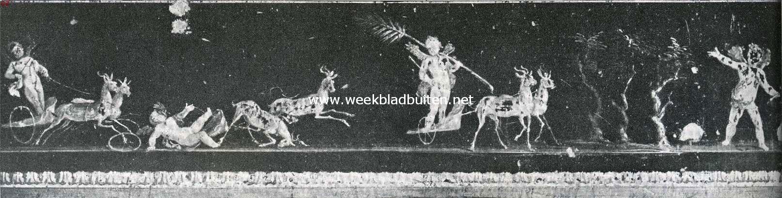 Het Romeinsche Huis. (afb. 2.). Wanddecoraties in de groote woon- en eetkamer van het huis der Vettii te Pompeii