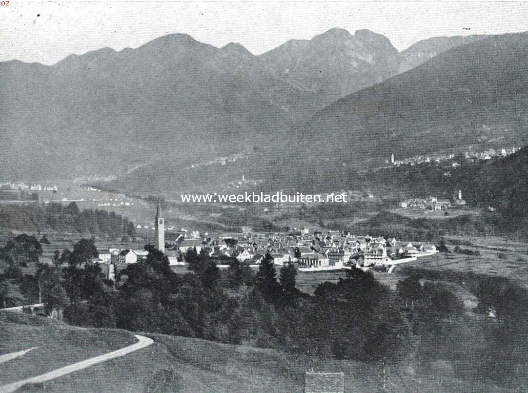 Het tooneel van der strijd aan het Oostenrijksch-Italiaansche front. Het dal der Plave bij Feltre