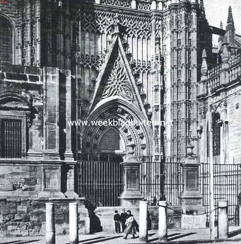 De kathedraal van Sevilla. Het portaal San Christobal, genoemd naar St. Christophorus