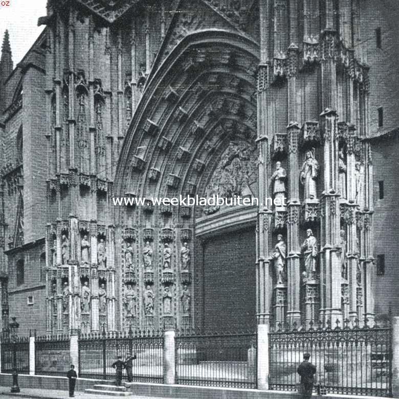 De kathedraal van Sevilla. De indrukwekkende hoofdingang