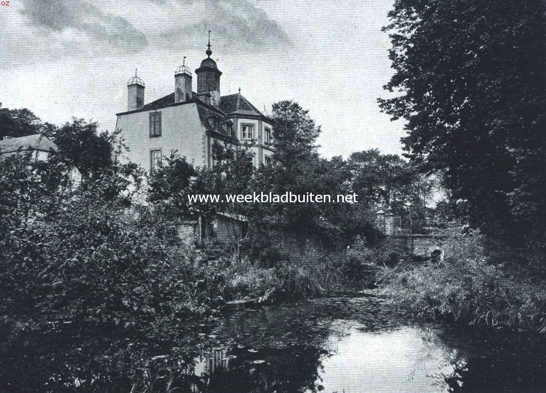 Het kasteel van Obbicht, van ter zijde gezien