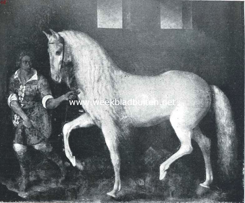 Het paard in de beeldende kunst. Paard, in 1600 buitgemaakt door Lodewijk van Nassau op den Aartshertog van Oostenrijk. Naar de schilderij van P. van Hillegaert in het Rijksmuseum te Amsterdam
