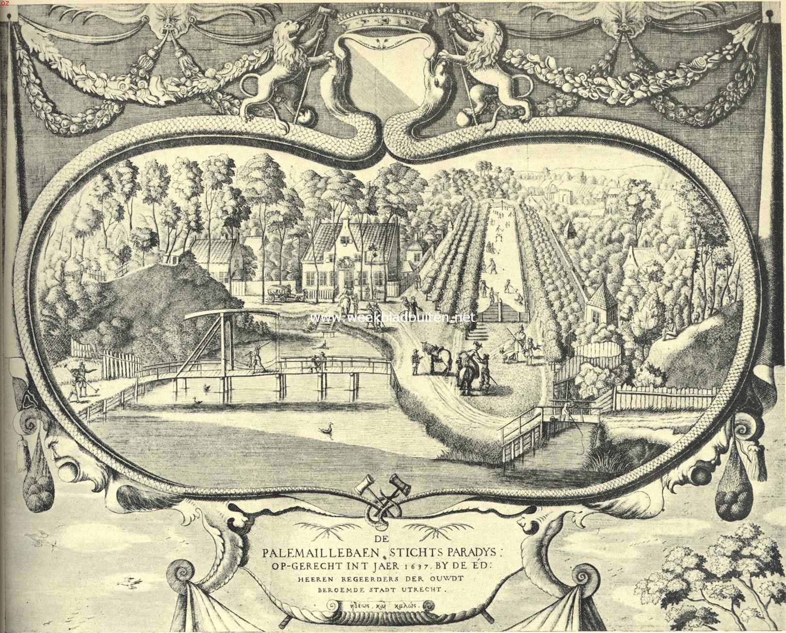 Zeventiende-eeuwsche sport. De Maliebaan en omgeving te Utrecht omstreeks 1650. Naar een gravure in het Leidsche prenten-kabinet