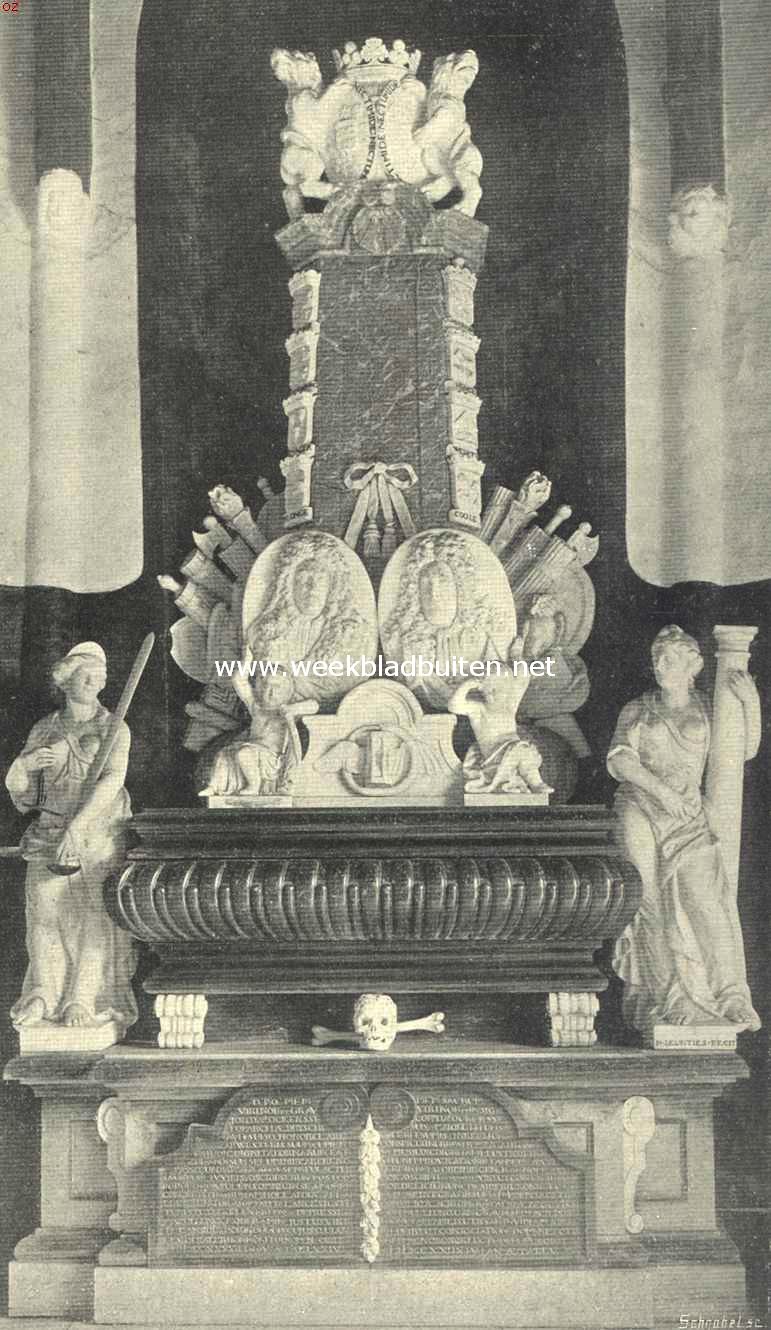Dreischor. Grafmonument voor de gebroeders Ockersse in de kerk