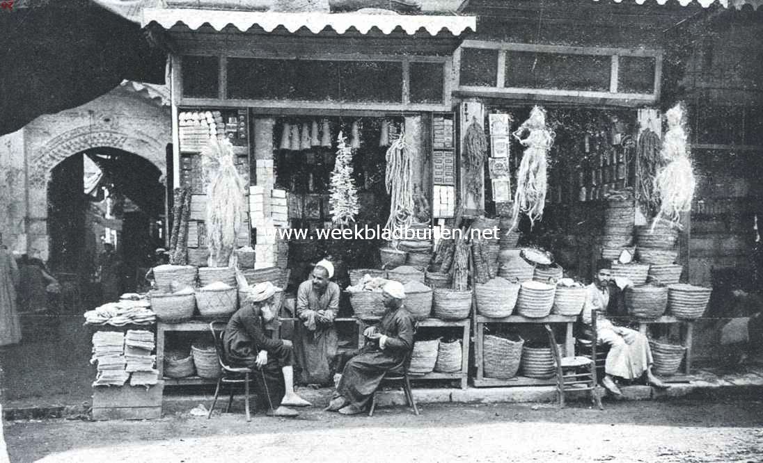Volksfeesten en volksleven in Caro. In een bazar van Caro