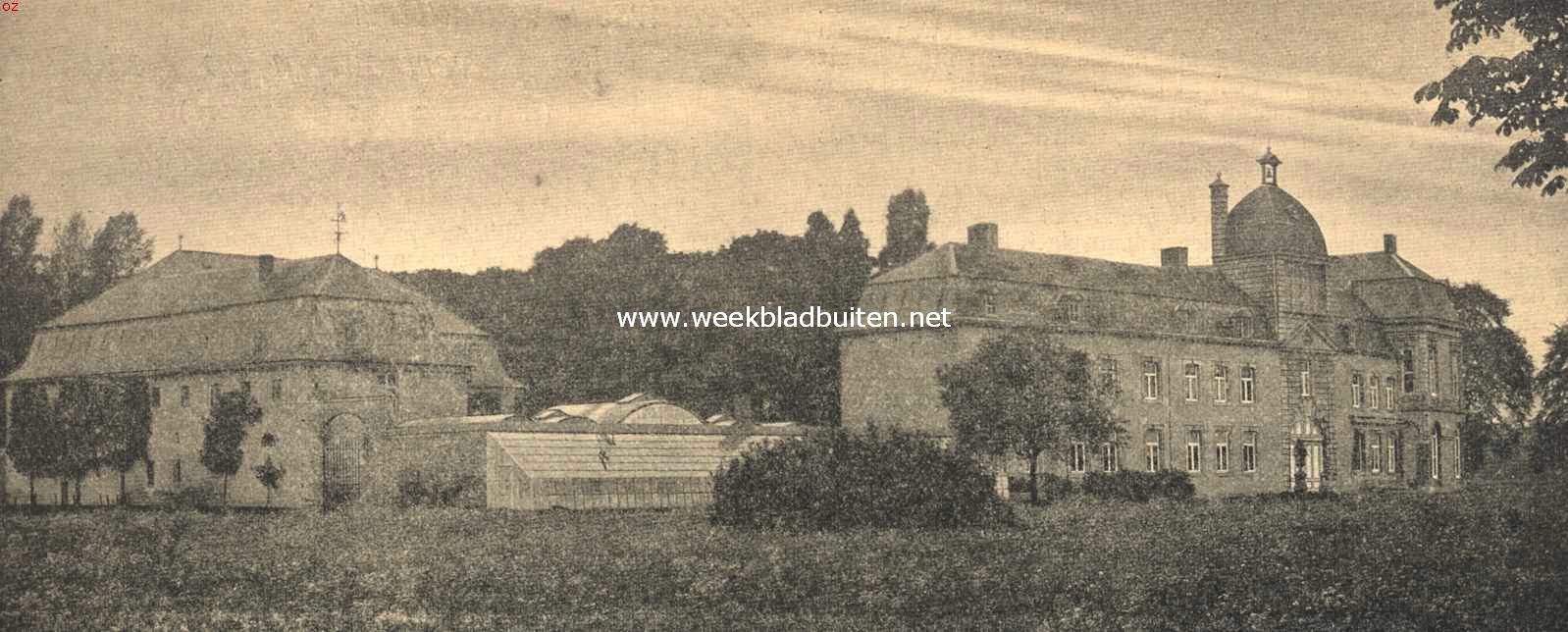 Het kasteel Vaeshartelt te Meerssen. Het kasteel Vaeshartelt met de 17de eeuwsche boerderij