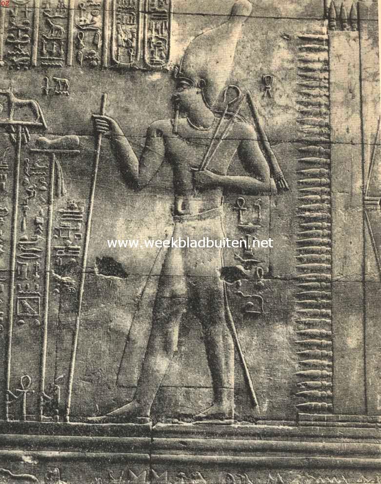 De Nijlreis. Koningsrelief in den tempel te Edfoe