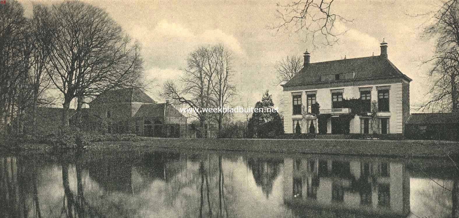 Nijenburg. Het heerenhuis met het stalgebouw