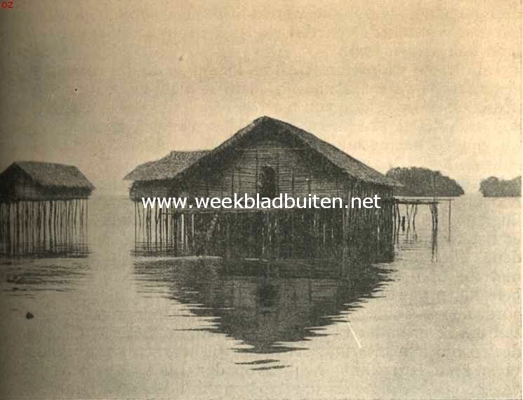 Aan de Wandamen-Baai. Paalwoniungen bij Windsi