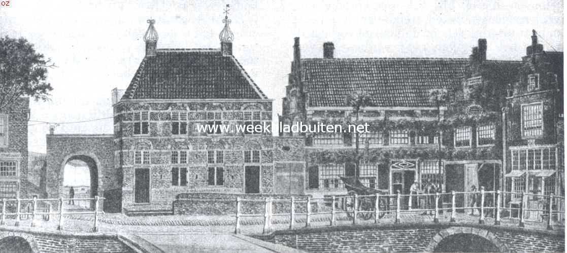 Alkmaar. Waterpoortje, Zakkendragershuis, Brandspuithuisje, herberg 