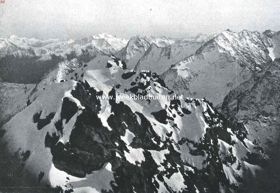 Het Vierwaldsttter-meer. De toppen van den Pilatus in den winter