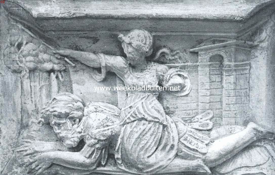 Aristoteles en Phyllis. Aristoteles, als paard dienend voor Phyllis. Beeldhouwwerk in een koorbank der O.L.V. Kerk te Dordrecht