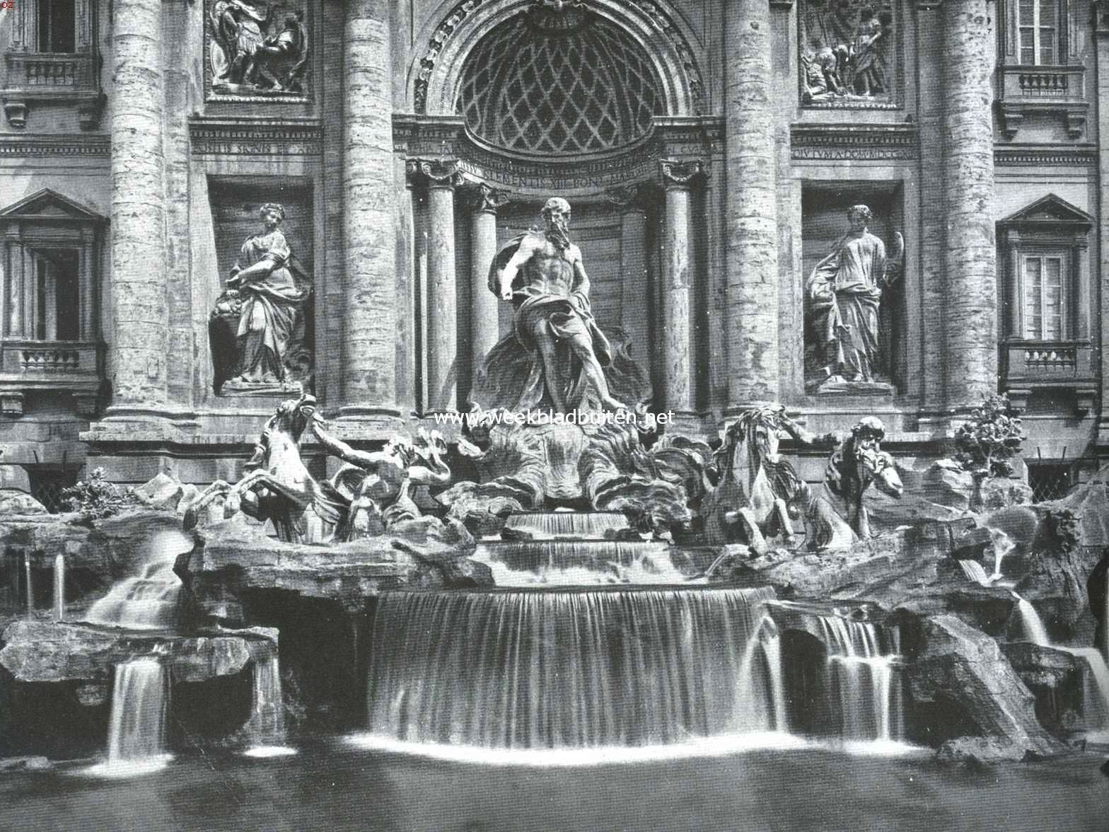 De fonteinen van Rome. De Trevi-fontein te Rome