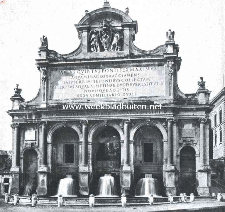 De fonteinen van Rome. De Paolina-fontein