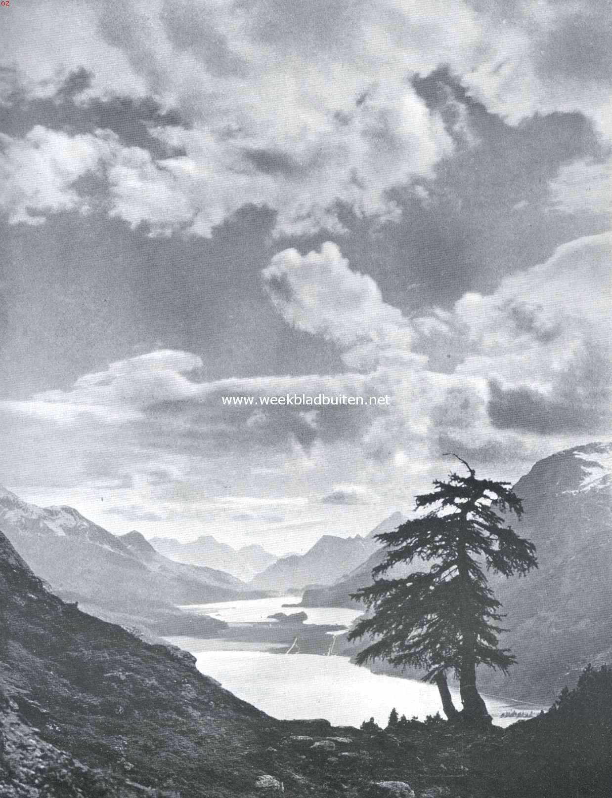Het land van Segantini.  Bergmeren biuj Sankt Moritz