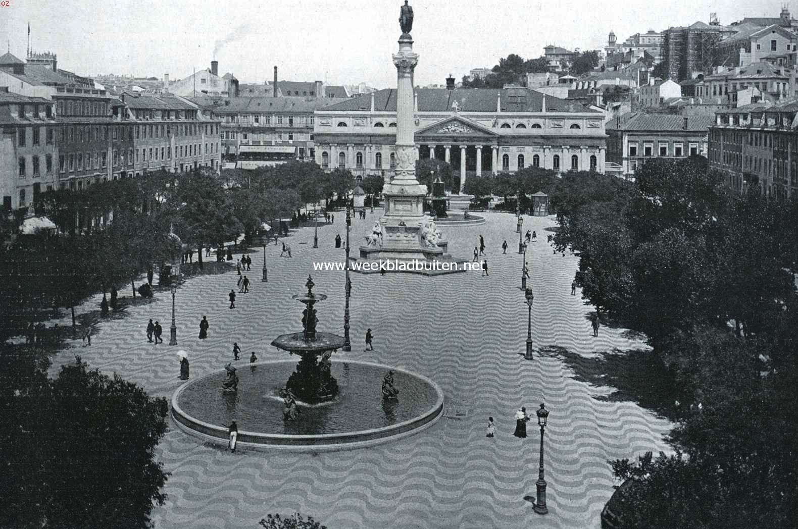Reisindrukken uit Portugal. Het Rocio te Lissabon (Praca de Dom Pedro IV)