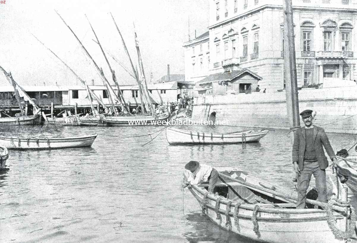 Reisindrukken uit Portugal. In de haven te Lissabon
