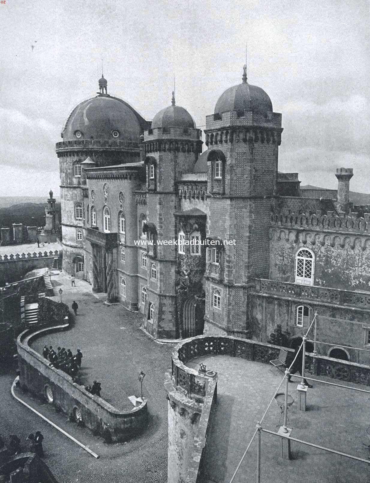 Reisindrukken uit Portugal. Kasteel van la Pena te Cintra bij Lissabon