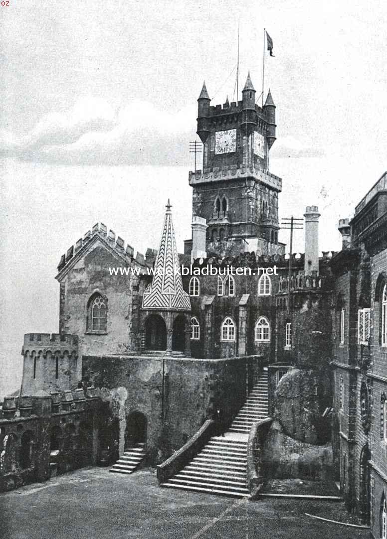 Reisindrukken uit Portugal. Het kasteel van La Pena, met nabootsing van den toren van Belem