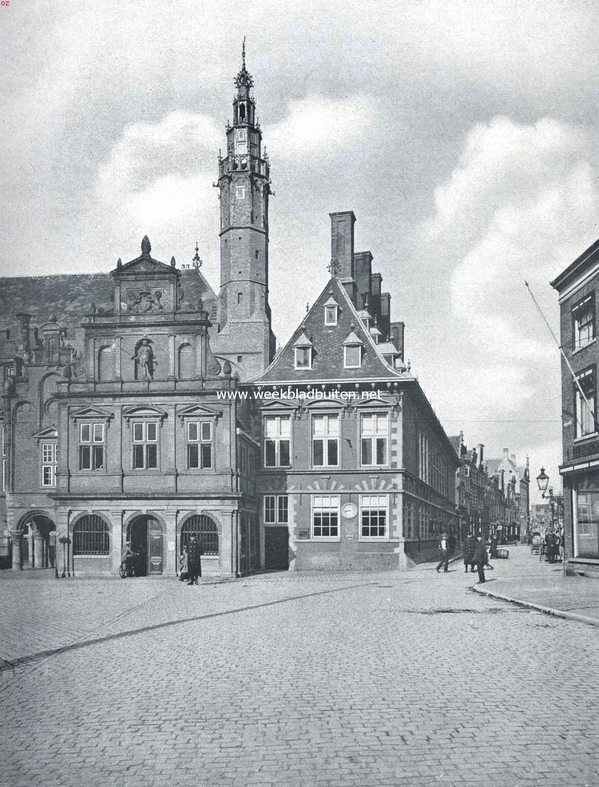 Het Stadhuis te Haarlem. De noord-oostelijke gebouwen
