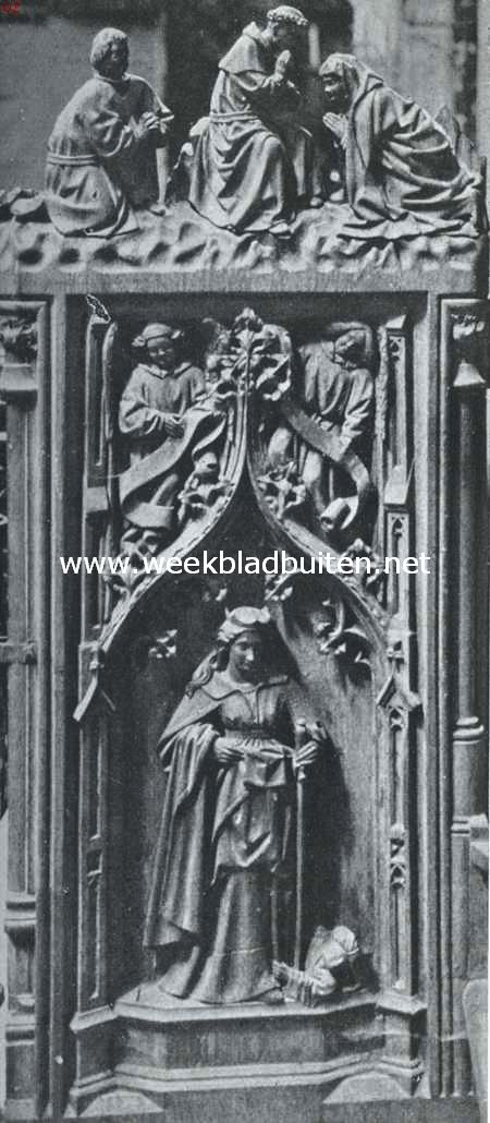 De St. Jans Kathedraal te 's Hertogenbosch. Dtail van een koorbank 1