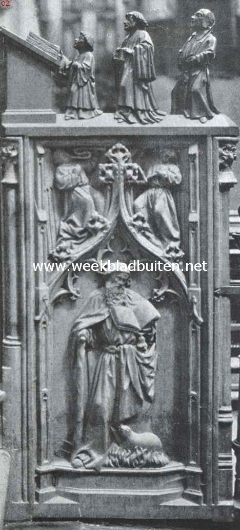 De St. Jans Kathedraal te 's Hertogenbosch. Dtail van een koorbank 2