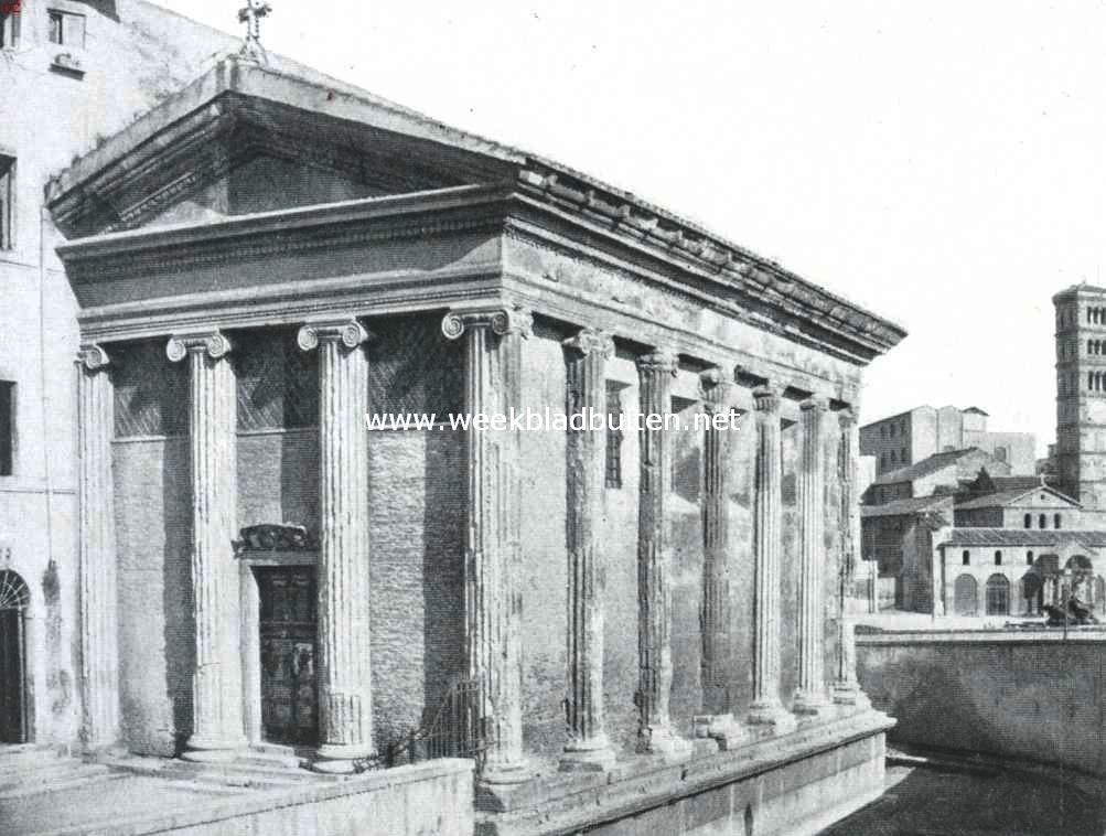 Kerken en curiositeiten in Rome. Het tempeltje van Fortuna, thans katholieke kerk