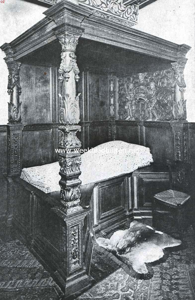Het kasteel Nederhemert. Het bed van Maarten van Rossum