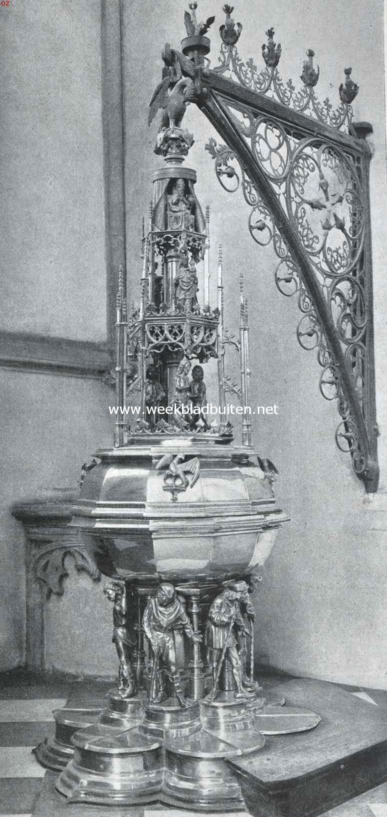 Doopvonten. Koperen doopvont in de St. Janskathedraal te 's Hertogenbosch, gegoten in 1491
