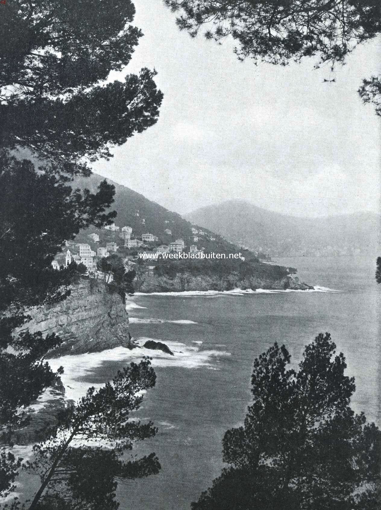 De kust der Middellandsche Zee bij de Riviera