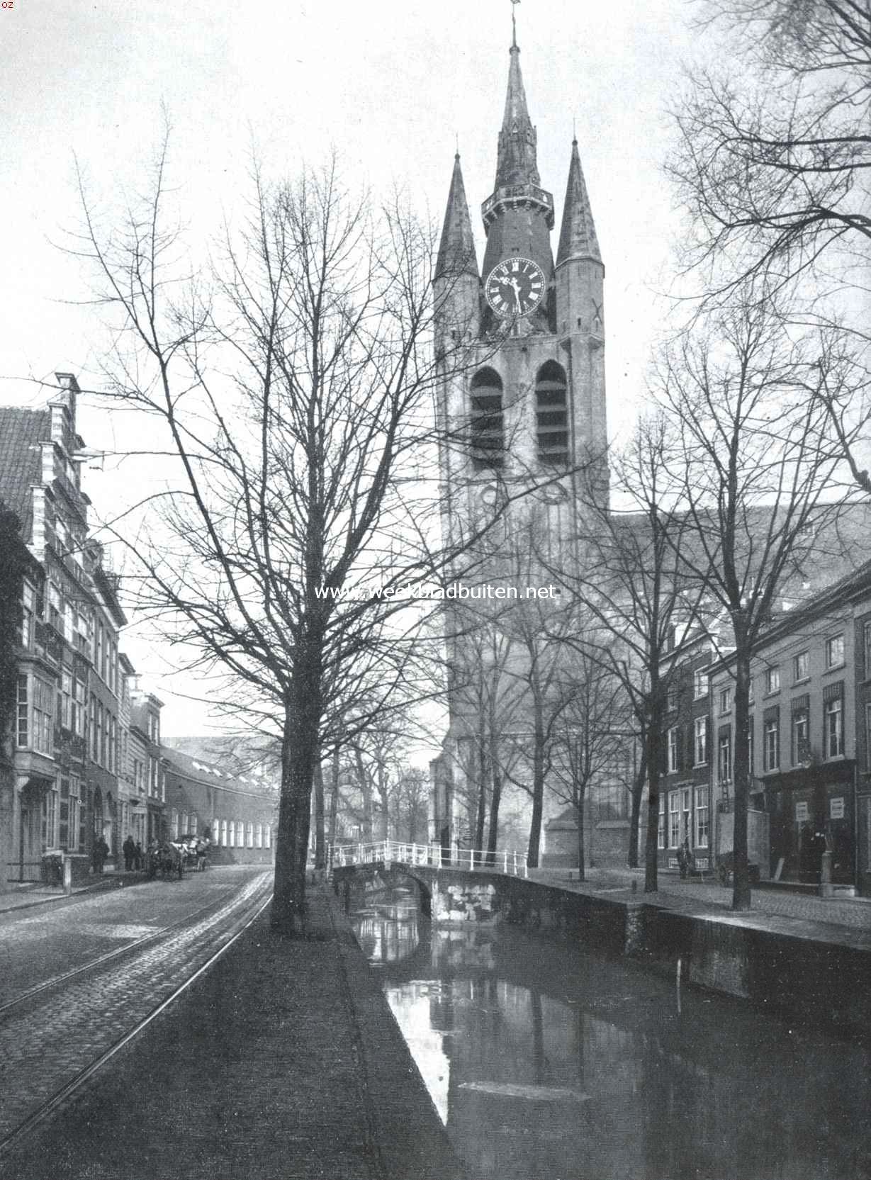 Bij den toren der Oude Kerk te Delft