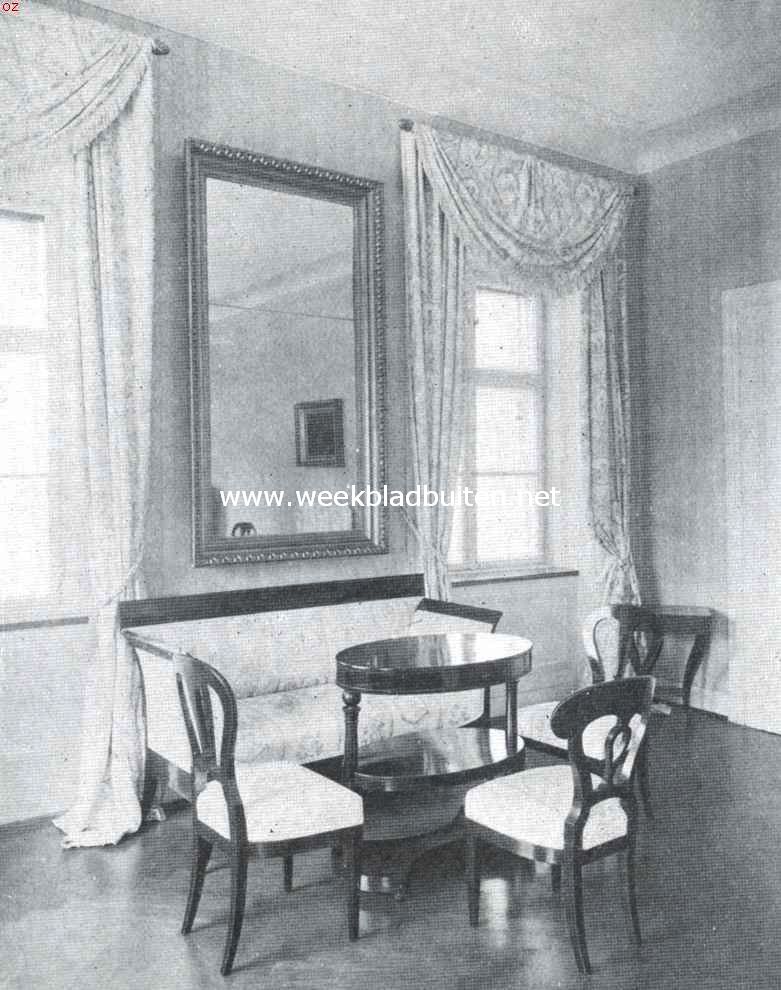 Het landhuis de Weilburg te Baden. In de conversatiezaal