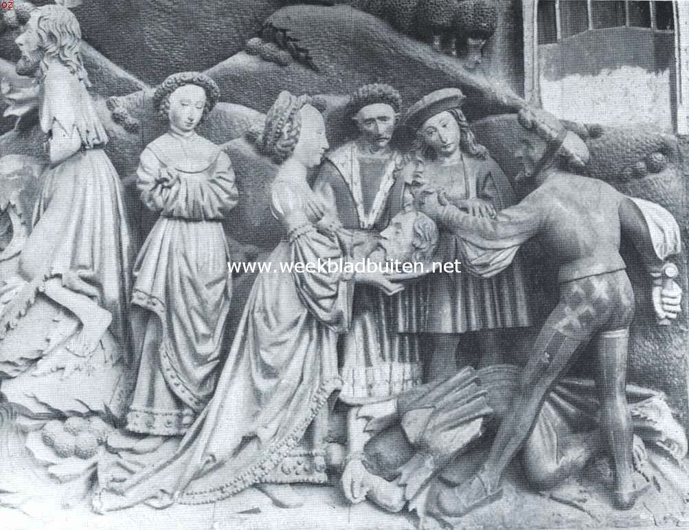 De parel van 't Hessenland. Landgravenkoor in de St. Elisabethskerk, St. Johannesaltaar (rechter helft) door Ludwig Juppe (anno 1257)