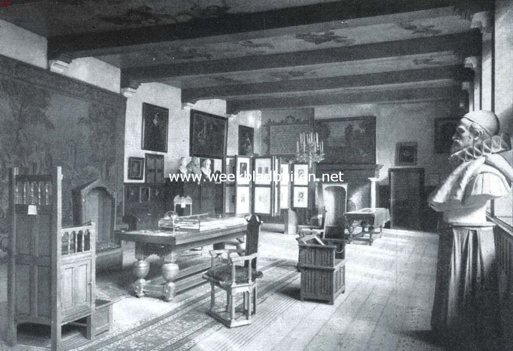 Het Prinsenhof te Delft. De historische zaal