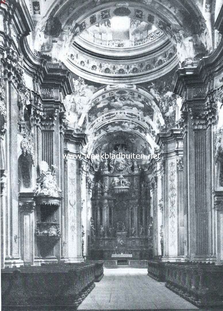 Het klooster Melk. Het inwendige van de kerk