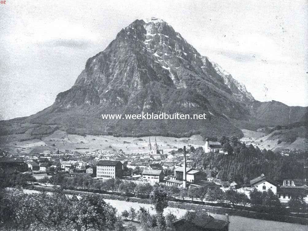 Het Glarnerland. De hoofdstad Glarus aan den voet van de Glaernisch