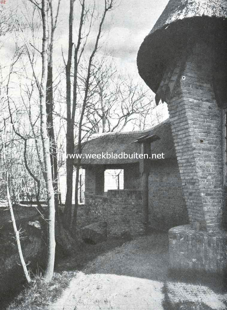 Moderne landhuizen. De huizengroep in het Park Meerwijk te Bergen. Detail van de noordzijde