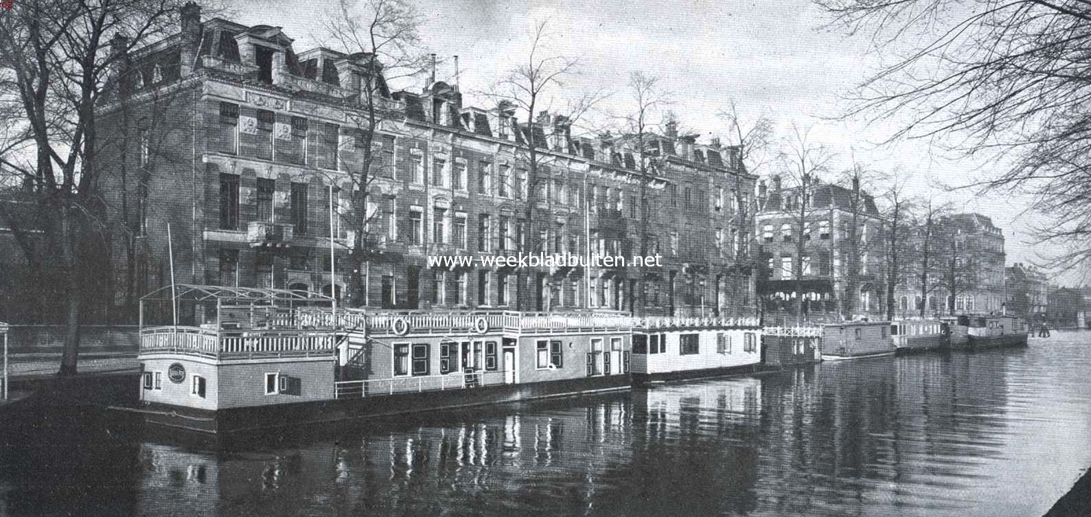 De woonschepen aan de Sarphatikade te Amsterdam