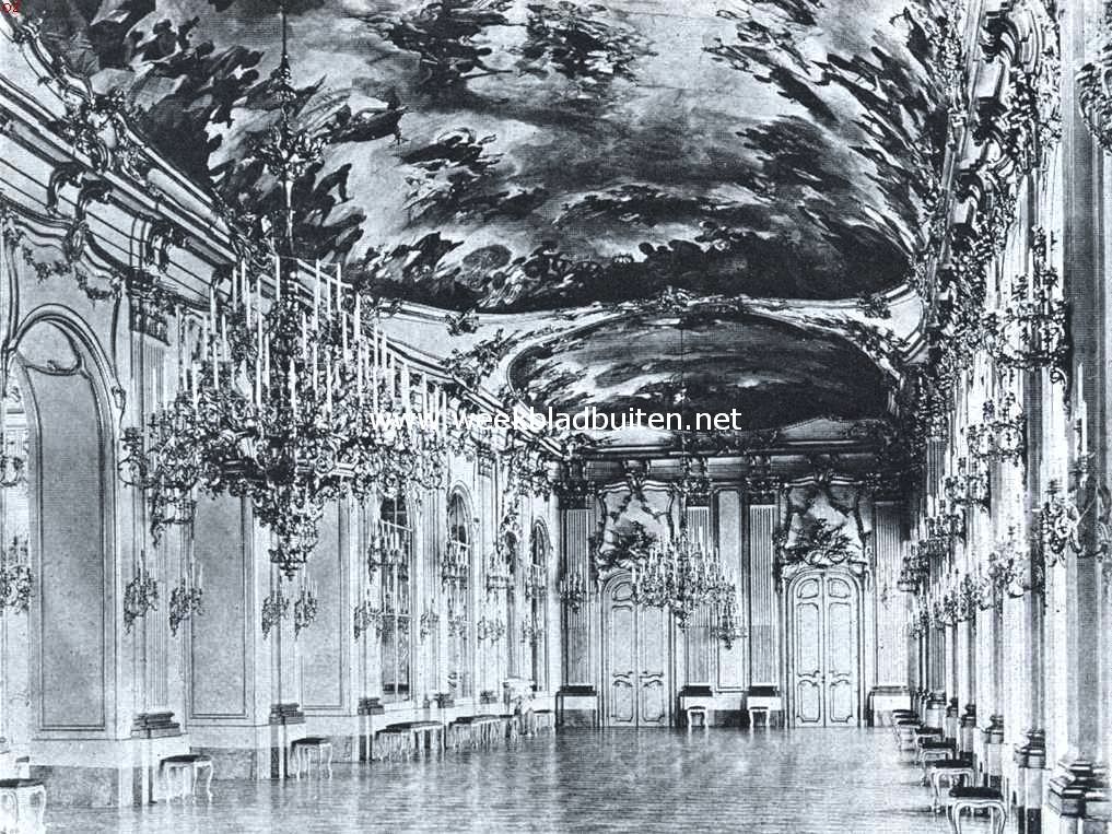 De groote galerijzaal in Schnbrunn