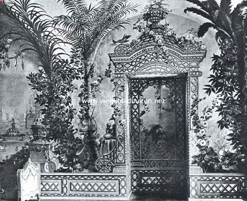 Wand van de tuinkamer in Schnbrunn
