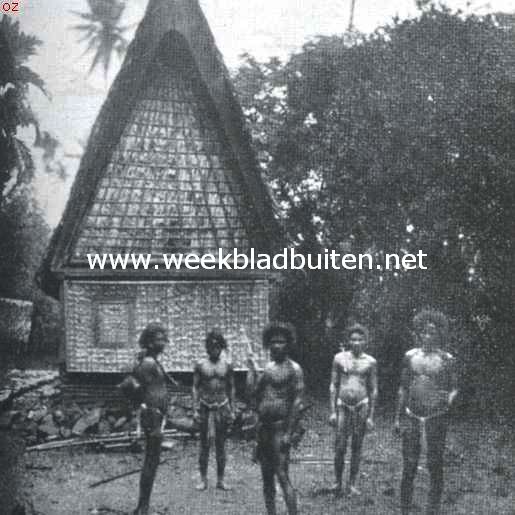 Tethib-Bay op Korror, Palau-eilanden, met lijfgarde van den 
