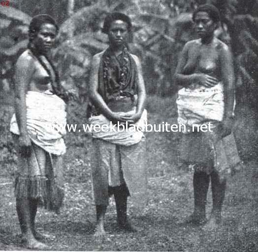 Vrouwen uit de buurt van Apia, Samoa-groep