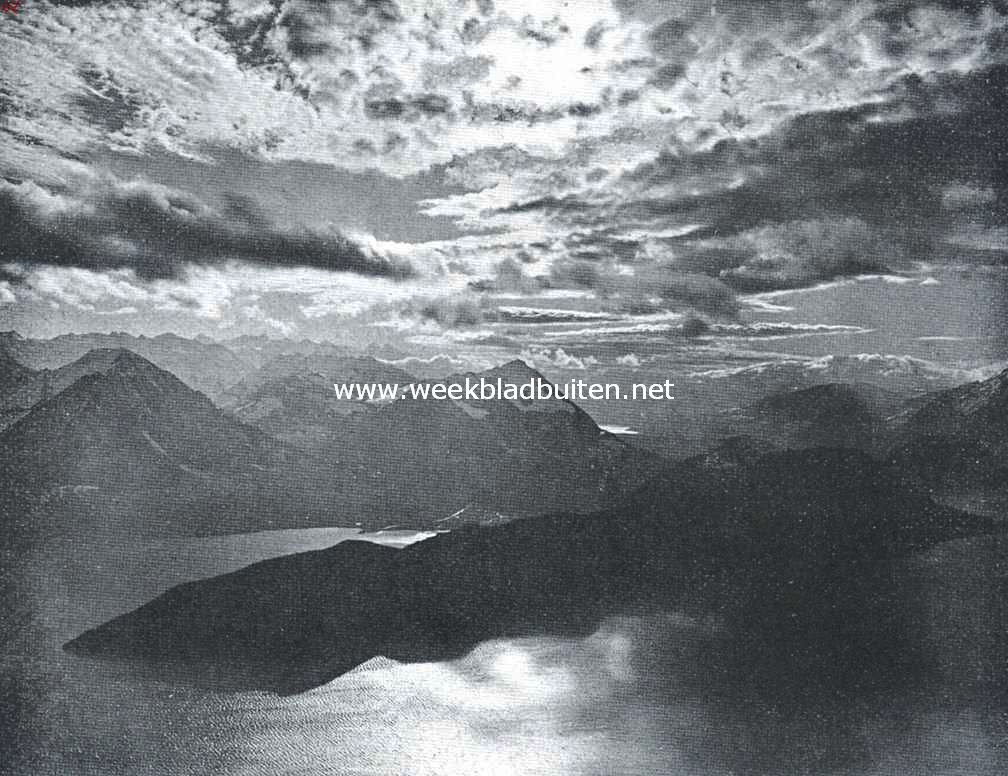 Rigi-panorama bij zonsondergang
